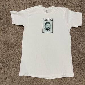 BEFORE T-Shirt Men Extra Large White Baby Sailor Outfit Distressed Hanes Tag